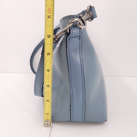 Patricia Nash Betta Crossbody Blue Zip Top Handbag Strap Medium + Dust Bag - Picture 8 of 16
